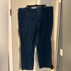 2 Sonoma utility pants blue & blackAnkle pant-option to roll up with side button